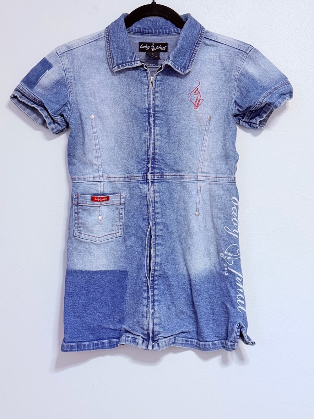 Baby Phat Light Wash Denim Zip-Front Jacket - Blue size 6X